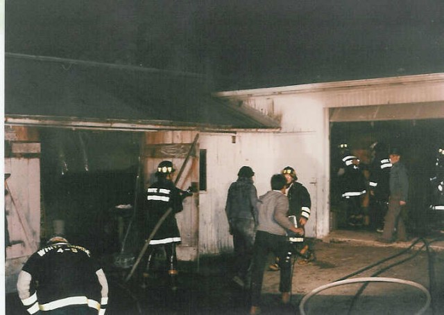 Barn fire in White Horse... 1989